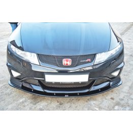 Накладка сплиттер на передний бампер на Honda Civic VIII Type R GP